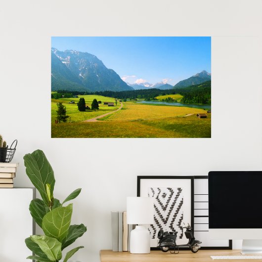 Alpine Farmland Print (Thuiskantoor)