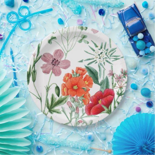 Alpine Flowers Garden Party Paper Borden Papieren Bordje (Feest)