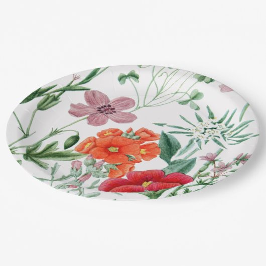 Alpine Flowers Garden Party Paper Borden Papieren Bordje (Gekanteld)