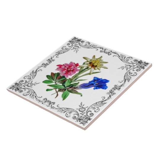 Alpine Flowers Tegeltje (Zijkant)
