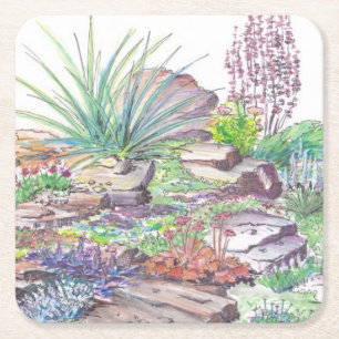 Alpine Garden Landscaping Kartonnen Onderzetters