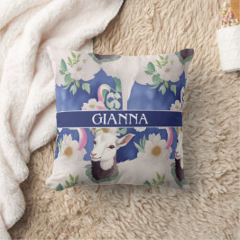 Alpine Geit Waterverf Kleurrijke Patroon Kussen