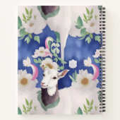 Alpine Geit Waterverf Kleurrijke Patroon Notitieboek (Achterkant)