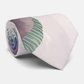 Alpine Geit Waterverf Kleurrijke Patroon Stropdas (Opgerold)