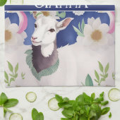 Alpine Geit Waterverf Kleurrijke Patroon Theedoek (Gevouwen)