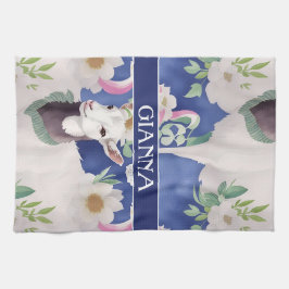 Alpine Geit Waterverf Kleurrijke Patroon Theedoek