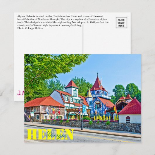 Alpine Helen, Georgia, VS. Briefkaart (Voorkant / Achterkant)
