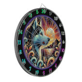 Alpine Husky Sunset Wall Feature Dartbord (Voorkant Links)