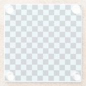 Alpine ice checkerboard pattern glazen onderzetter (Achterkant)