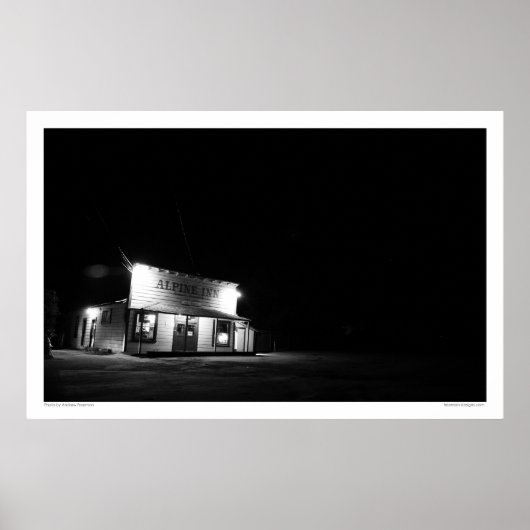 Alpine Inn (b&w) Poster (Voorkant)