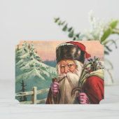 Alpine Kerstman Feestdagenkaart (Staand voorkant)