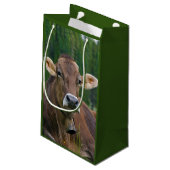Alpine Koe Gift Bag Klein Cadeauzakje (Achterkant Gekanteld)