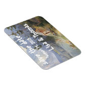 Alpine Lake Cabin Boat Save Date Magnet Magneet (Rechterzijde)