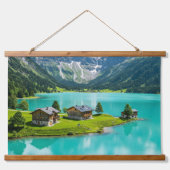 Alpine Lake Mountain landschap Hangend Wandkleed (Voorkant)