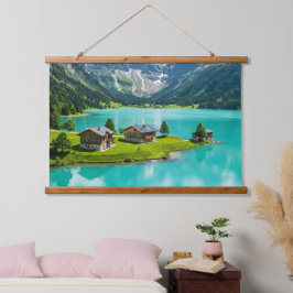 Alpine Lake Mountain landschap Hangend Wandkleed