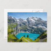Alpine lake Oeschinensee in Switzerland Briefkaart (Voorkant / Achterkant)