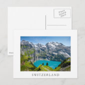 Alpine lake Oeschinensee in Switzerland Briefkaart (Voorkant / Achterkant)