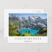 Alpine lake Oeschinensee in Switzerland Briefkaart (Voorkant / Achterkant)