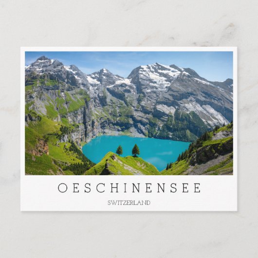 Alpine lake Oeschinensee in Switzerland Briefkaart (Voorkant)
