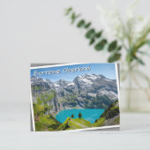 Alpine lake Oeschinensee in Switzerland Briefkaart (Staand voorkant)