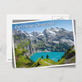Alpine lake Oeschinensee in Switzerland Briefkaart (Voorkant / Achterkant)