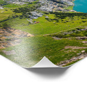 Alpine lake Oeschinensee in Switzerland Foto Afdruk (Hoek)