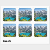 Alpine lake Oeschinensee in Switzerland Vierkante Sticker (Vel)