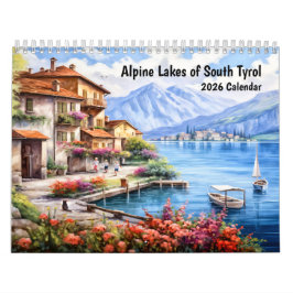 Alpine Lakes of South Tyrol – 2026 Calendar Kalender