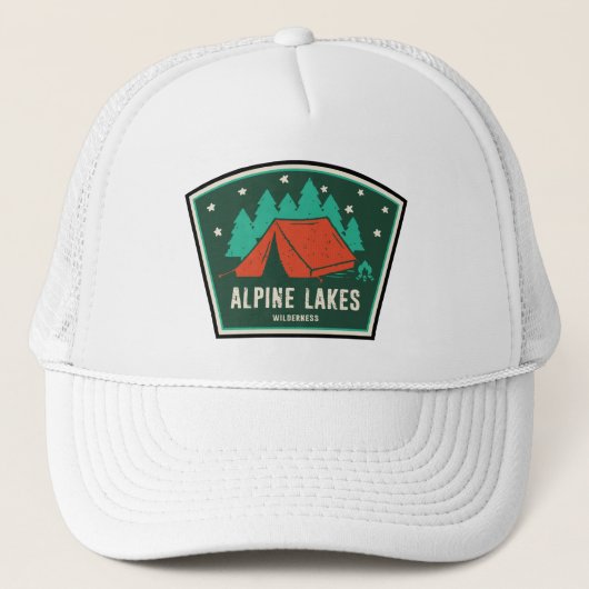 Alpine Lakes Wilderness Camping Trucker Pet (Voorkant)