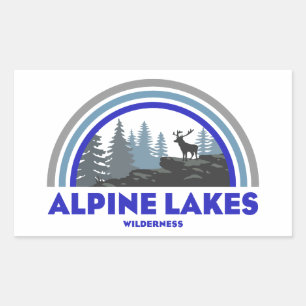 Alpine Lakes Wilderness Washington Regenboog Hert Rechthoekige Sticker
