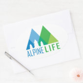 Alpine Life Ovale Sticker (Envelop)