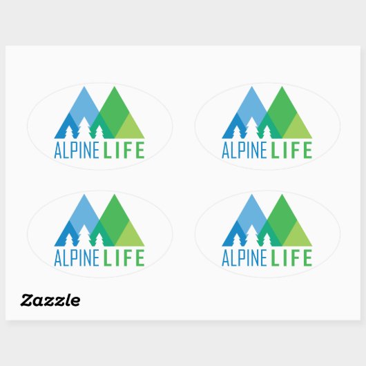 Alpine Life Ovale Sticker