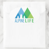 Alpine Life Ovale Sticker (Tas)