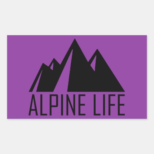 Alpine Life Rechthoekige Sticker (Voorkant)