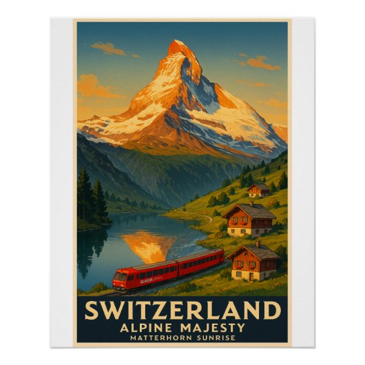 Alpine Majesty - Matterhorn Sunrise Perfect Poster (Voorkant)