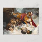 Alpine Mastiffs Reanimeren een noodlijdende reizig Briefkaart (Voorkant)