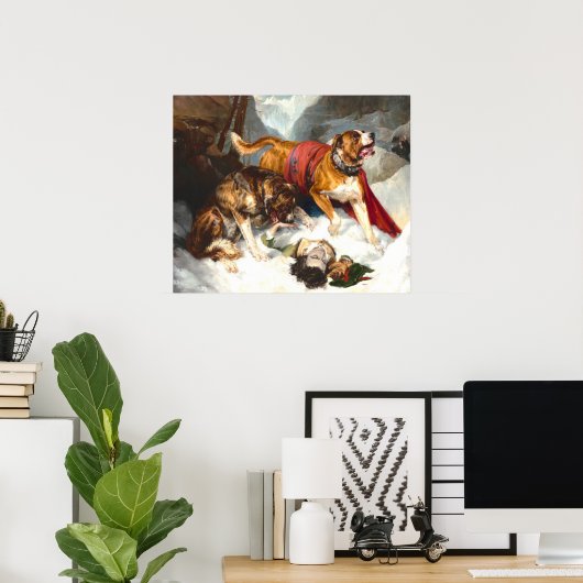 Alpine Mastiffs - Sir Edwin Landseer Fine Art Poster (Thuiskantoor)