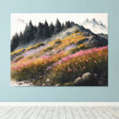 Alpine Meadow kunstwerk Canvas Afdruk (Insitu (Houten vloer))