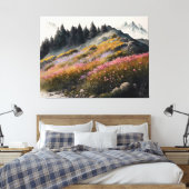 Alpine Meadow kunstwerk Canvas Afdruk (Insitu (Slaapkamer))