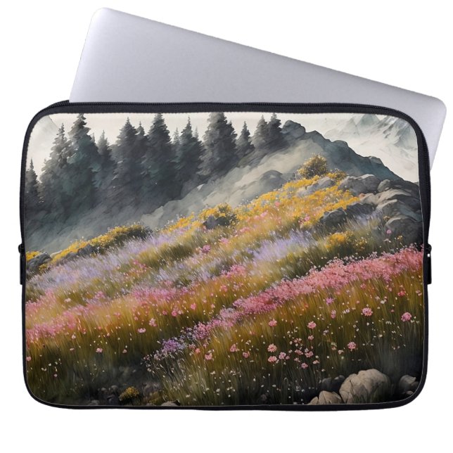 Alpine Meadow kunstwerk Laptop Sleeve (Voorkant)