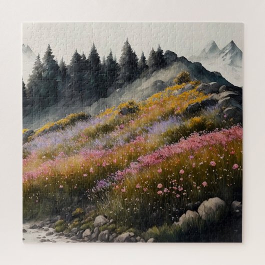 Alpine Meadow kunstwerk Legpuzzel (Verticaal)
