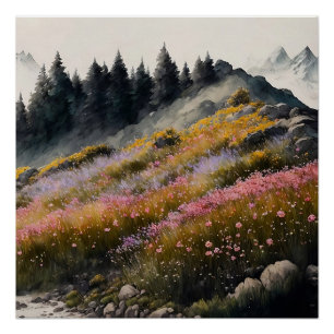 Alpine Meadow kunstwerk Perfect Poster