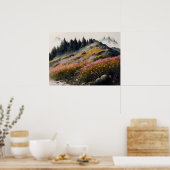 Alpine Meadow kunstwerk Poster (Keuken)