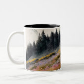 Alpine Meadow kunstwerk Tweekleurige Koffiemok (Links)