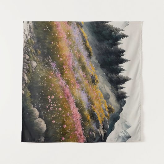 Alpine Meadow kunstwerk Wandkleed (Voorkant (horizontaal))