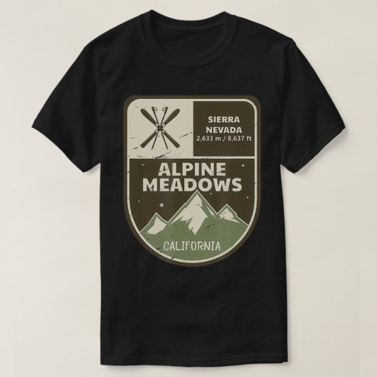 Alpine Meadows California T-shirt (Design voorkant)