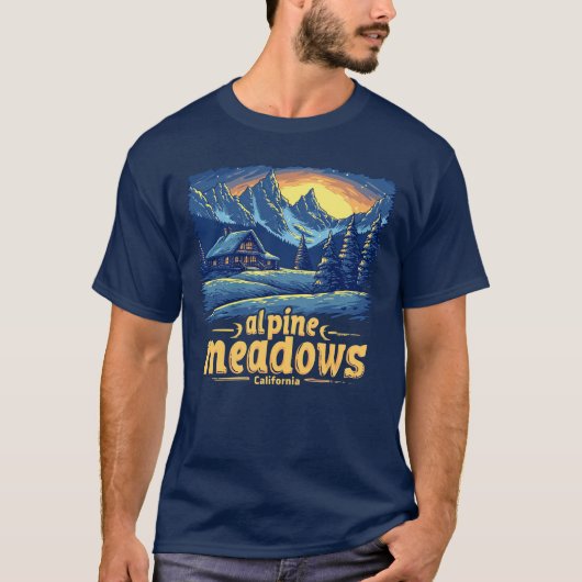 Alpine Meadows Ski Californië T-shirt (Voorkant)