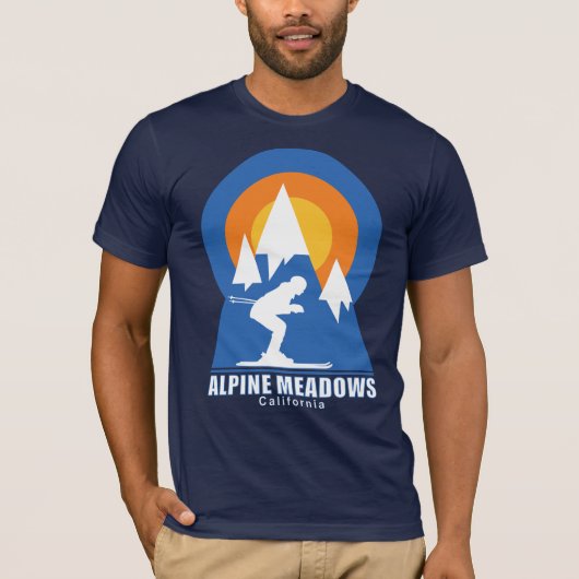 Alpine Meadows Ski Sunset T-shirt (Voorkant)