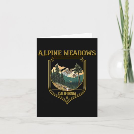 Alpine Meadows Souvenir Kleding - Alpine Meadows H Kaart (Voorkant)