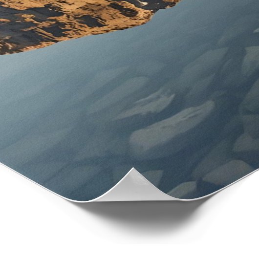 Alpine Mirror Scene – Poster van het rustige lands (Hoek)